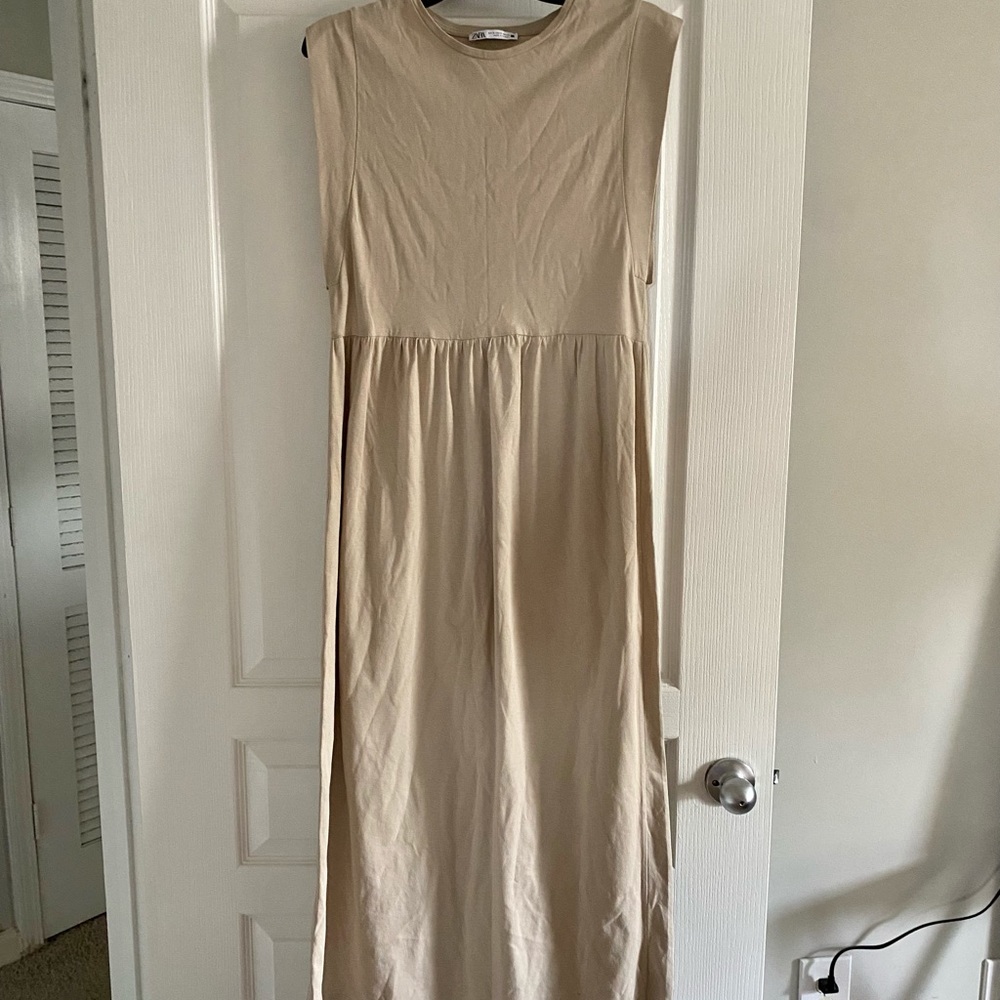 Zara Tan Maxi Dress